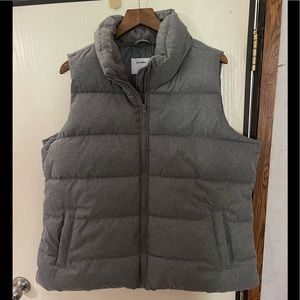 Gray puffer vest